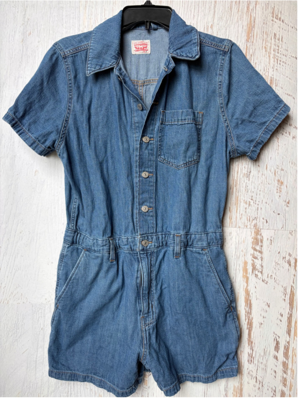 Women's Levi's Denim Romper Size M Blue